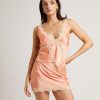 Wholesale ALICE IN THE EVE Sylvie Asymmetric Lace Slip Top In Coral