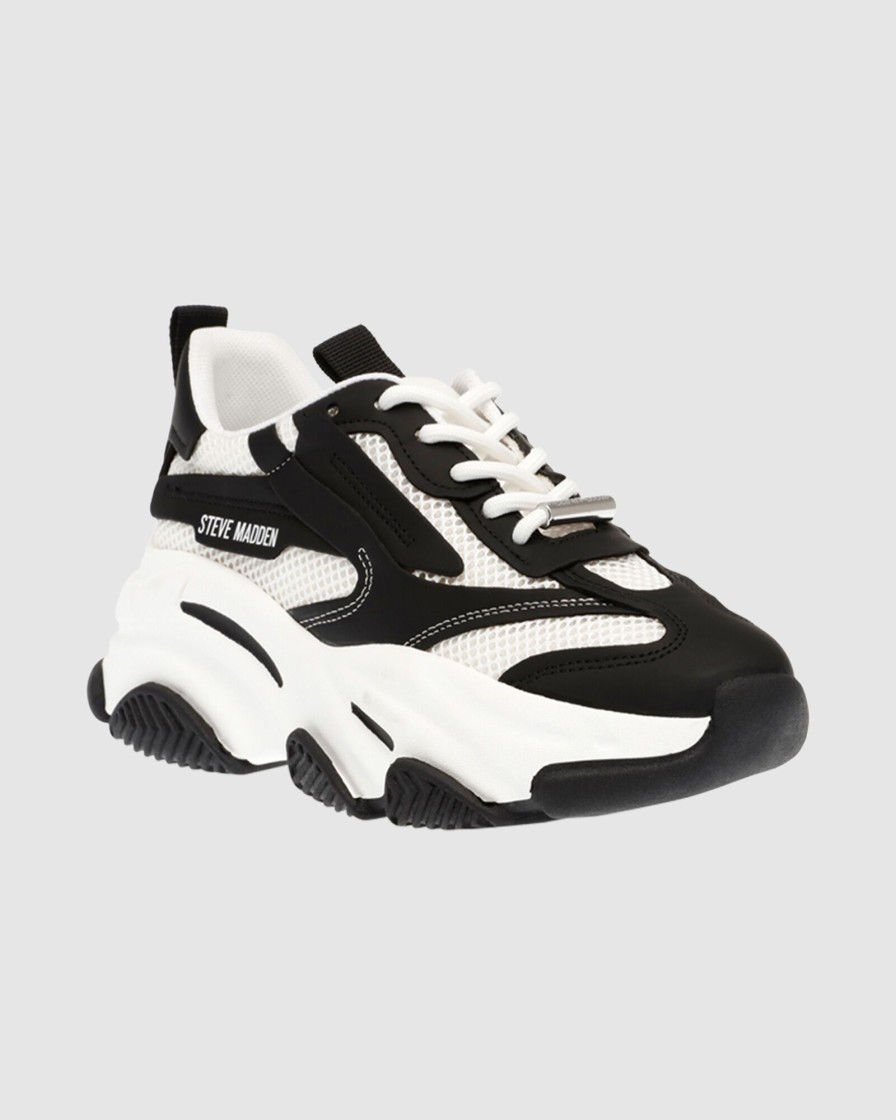 Best STEVE MADDEN Possession-E Sustainable Sneakers White/Black