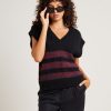 Clearance INSIGHT Hockney Stripe Knit Vest Black