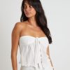 Online SUBTITLED Lolita Baby Lock Bandeau Sheer Top In White