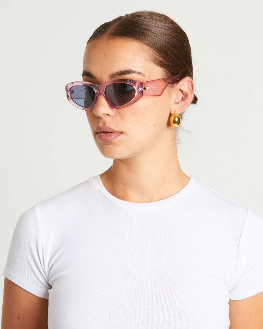 Clearance LE SPECS Under Wraps Sunglasses In Pink/Teal Mono