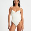 Hot SUBTITLED Rib Underwire One Piece In Almond