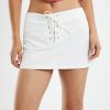 Clearance NEON HART Leia Lace Front Mini Skirt White