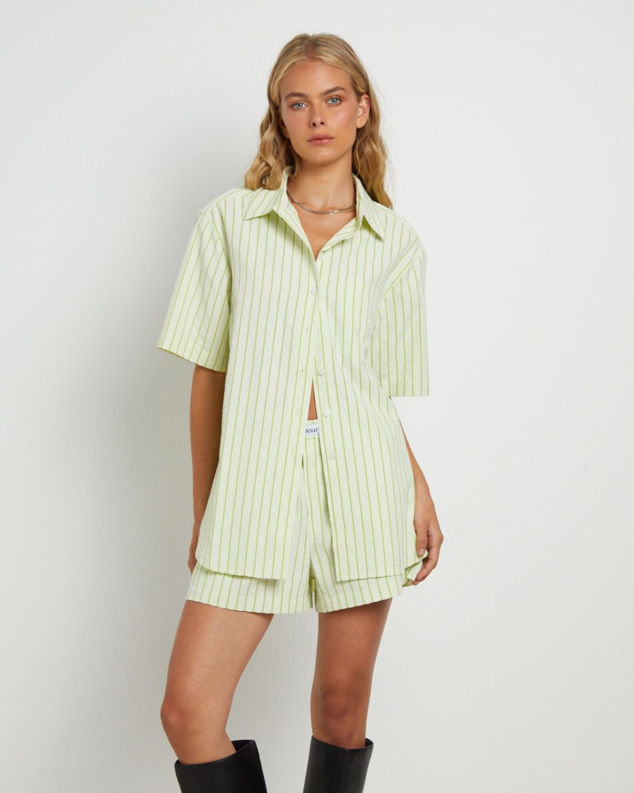 Online FLEUR BY BLANCA STUDIO Matilda Short Sleeve Shirt In Green