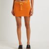 New INSIGHT Quinn Crochet Mini Skirt In Vintage Orange