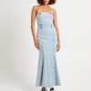 Hot INSIGHT Rendezvous Fishtail Maxi Denim Dress