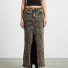 Online NEON HART Ines Panel Black Midi Denim Skirt In Vintage Tint