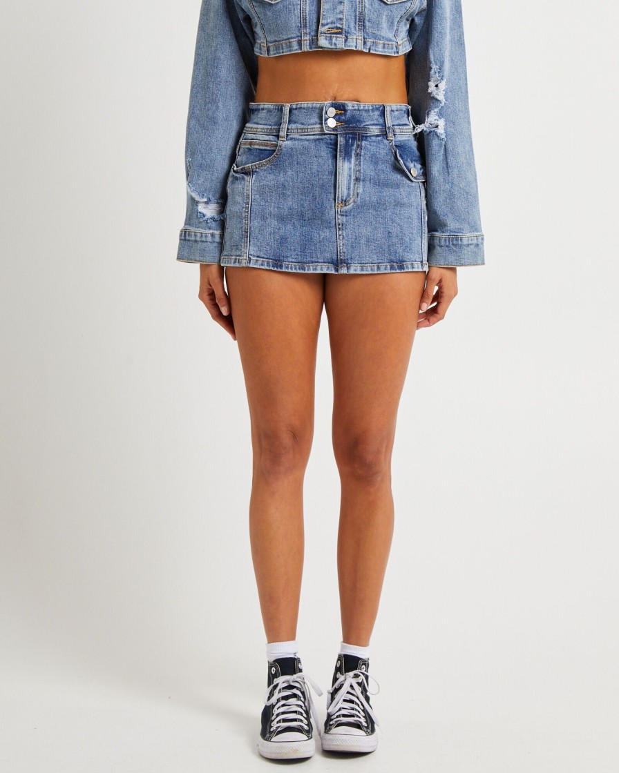 New INSIGHT Roxy Mini Denim Skirt