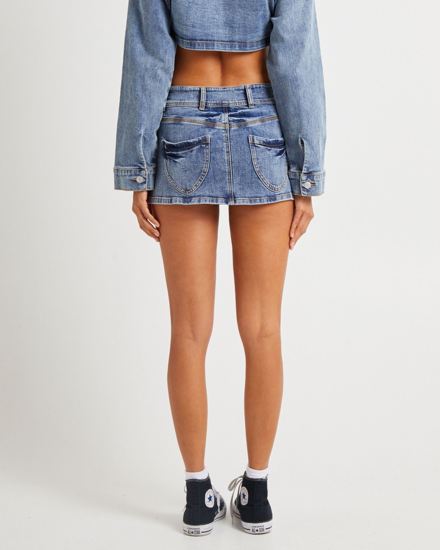 New INSIGHT Roxy Mini Denim Skirt