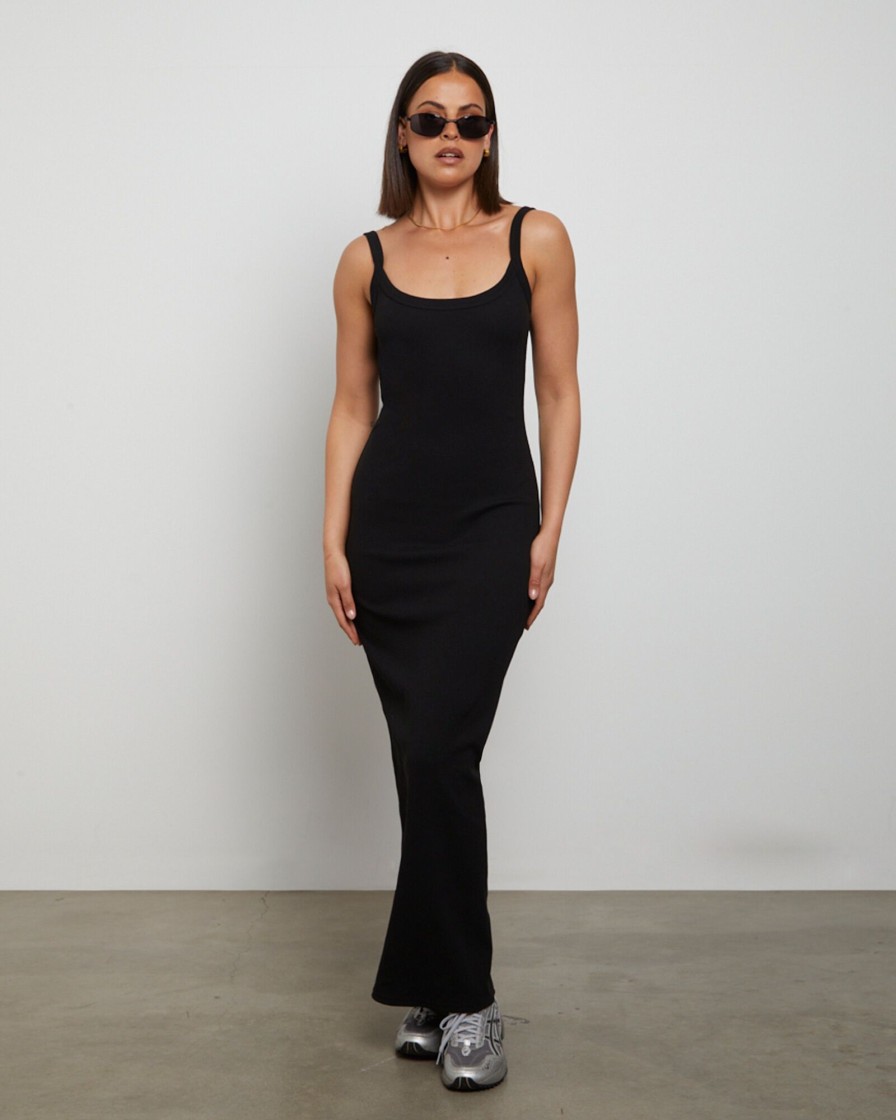 Best GENERAL PANTS CO. BASICS Backless Midi Dress In Black