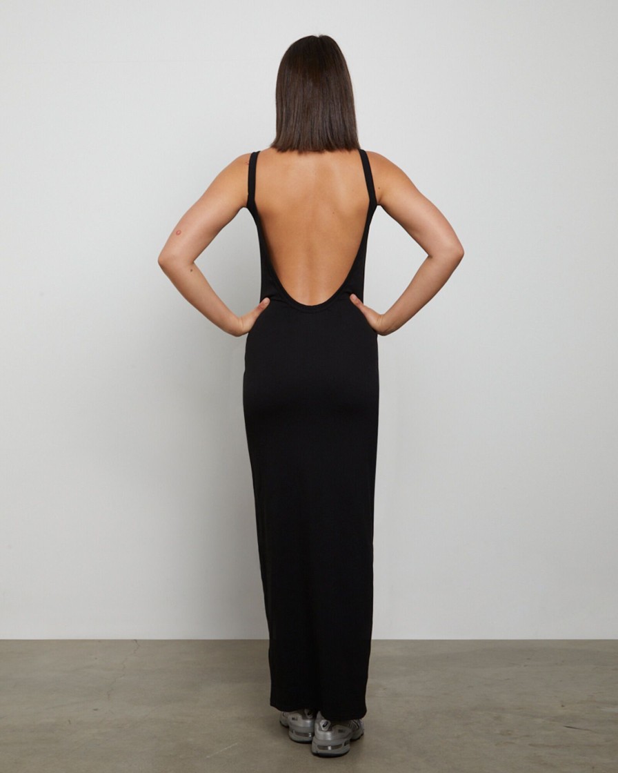 Best GENERAL PANTS CO. BASICS Backless Midi Dress In Black