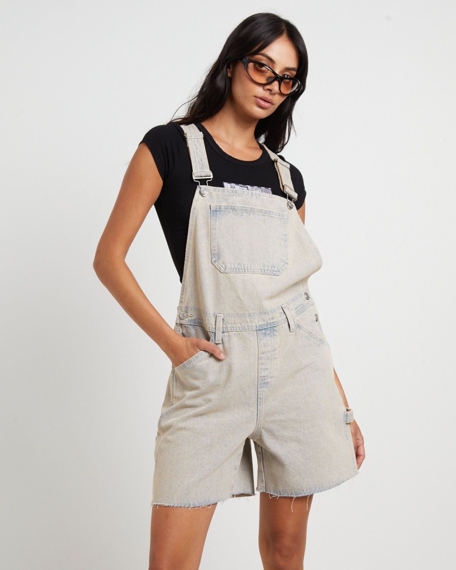 Hot INSIGHT Longline Overdye Overalls In Peachy