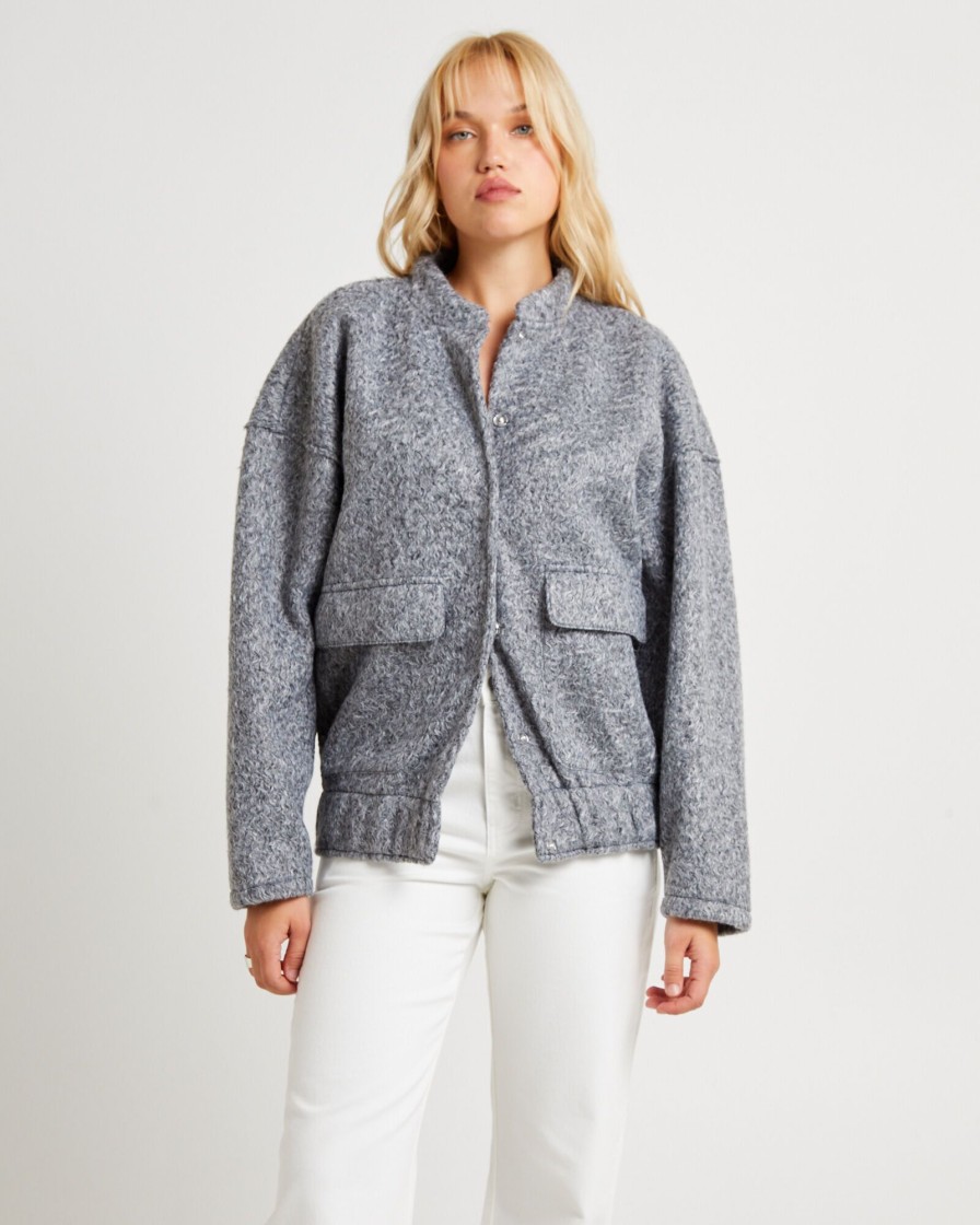 Hot SUBTITLED Boucle Bomber Jacket