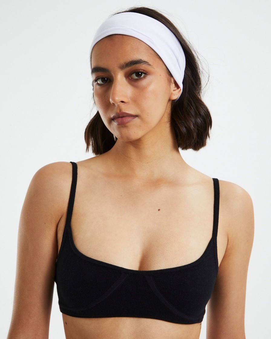 Hot SUBTITLED Amber Jersey 2 Piece Headband Set Black/White