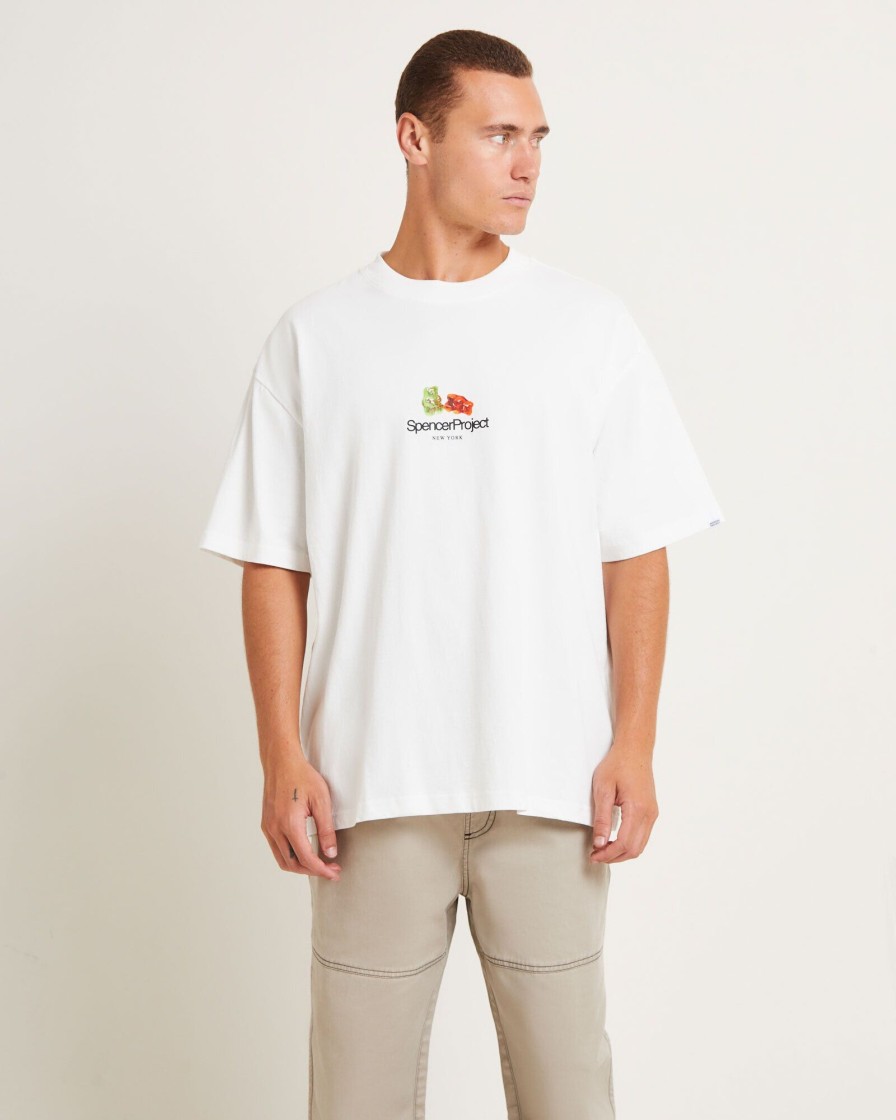 New SPENCER PROJECT Gummies Short Sleeve T-Shirt In White