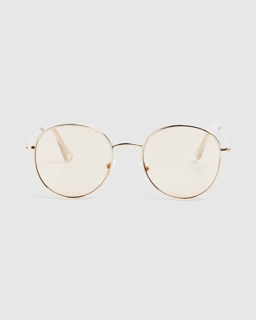 New PETA AND JAIN Molly Sunglasses Gold/Peach