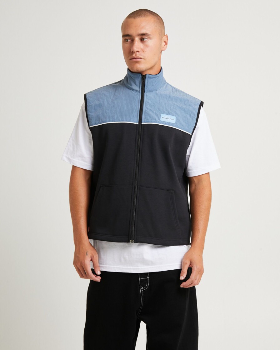 New RUSTY Tekkers Uni Fleece Vest Coal