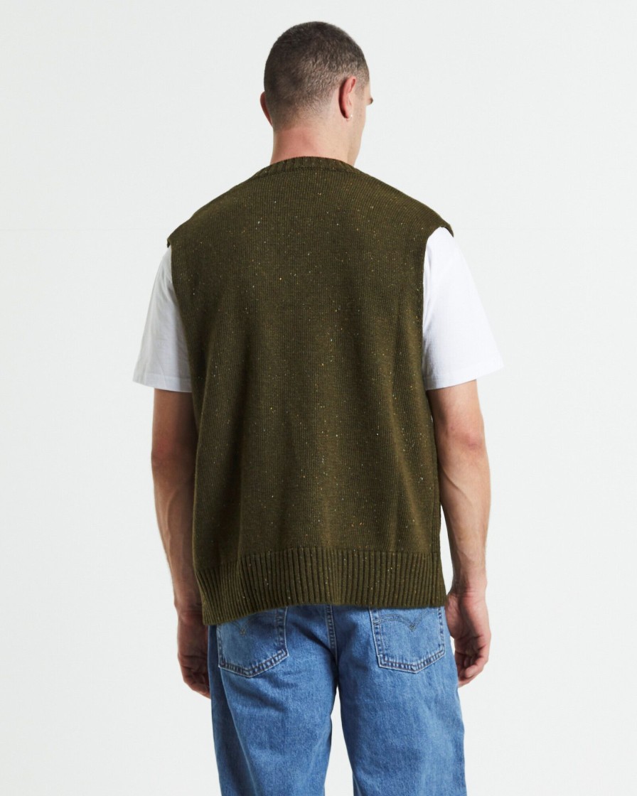 Clearance ARVUST Sunday Knitted Box Vest Olive