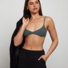 Clearance GENERAL PANTS CO. BASICS Luxe Knitted Bralette Green