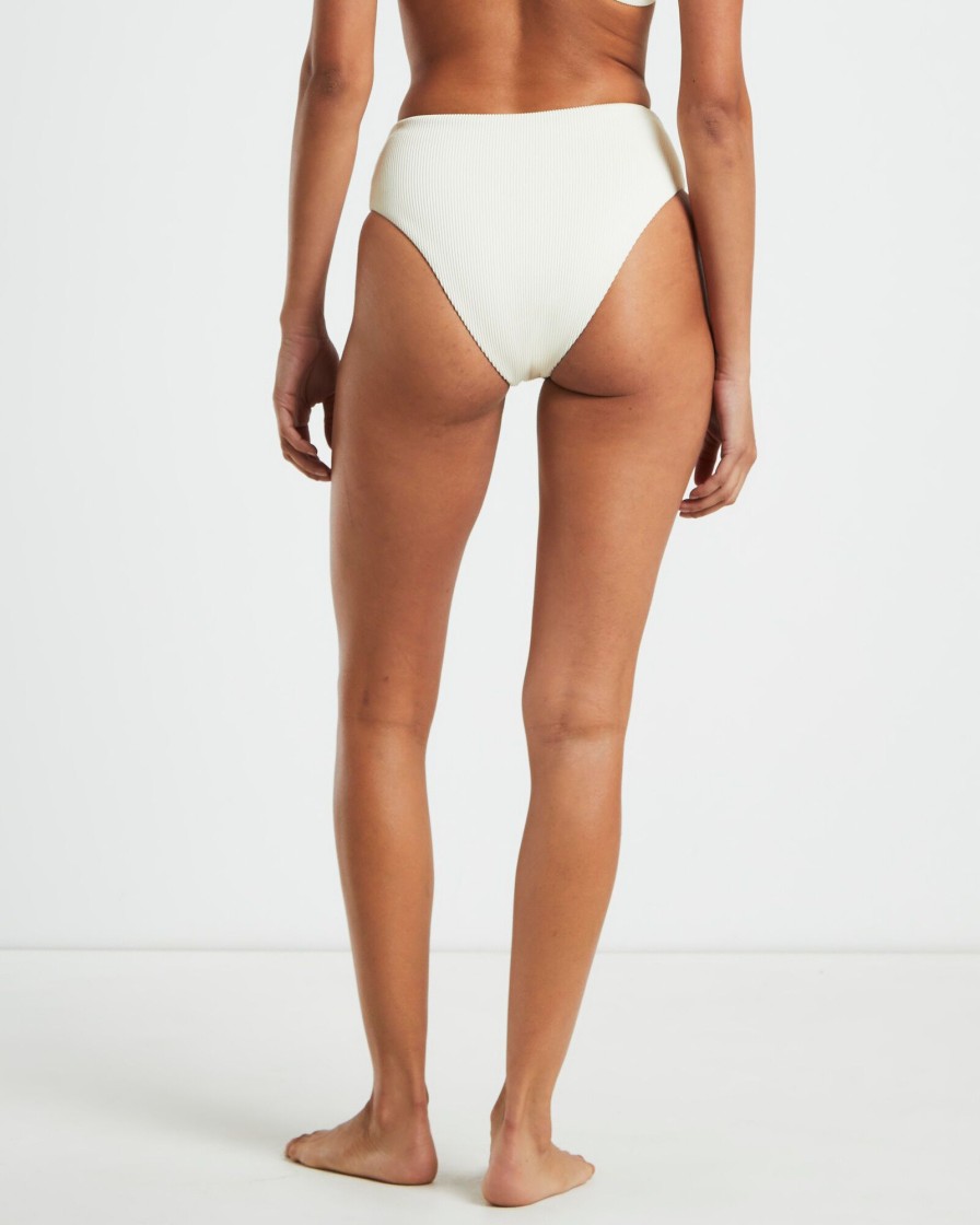 Best SUBTITLED Rib High Waisted Bottoms In Almond