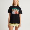 Clearance INSIGHT Glitter Floral Boyfriend T-Shirt