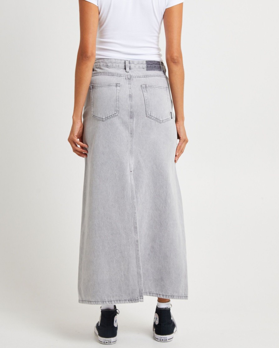 New INSIGHT Nala Maxi Denim Skirt Pebble