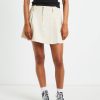 Hot X GIRL Pleated Mini Skirt In Dove Beige