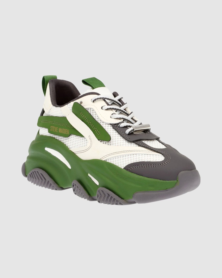 Online STEVE MADDEN Possession-E Sustainable Sneakers White/Green