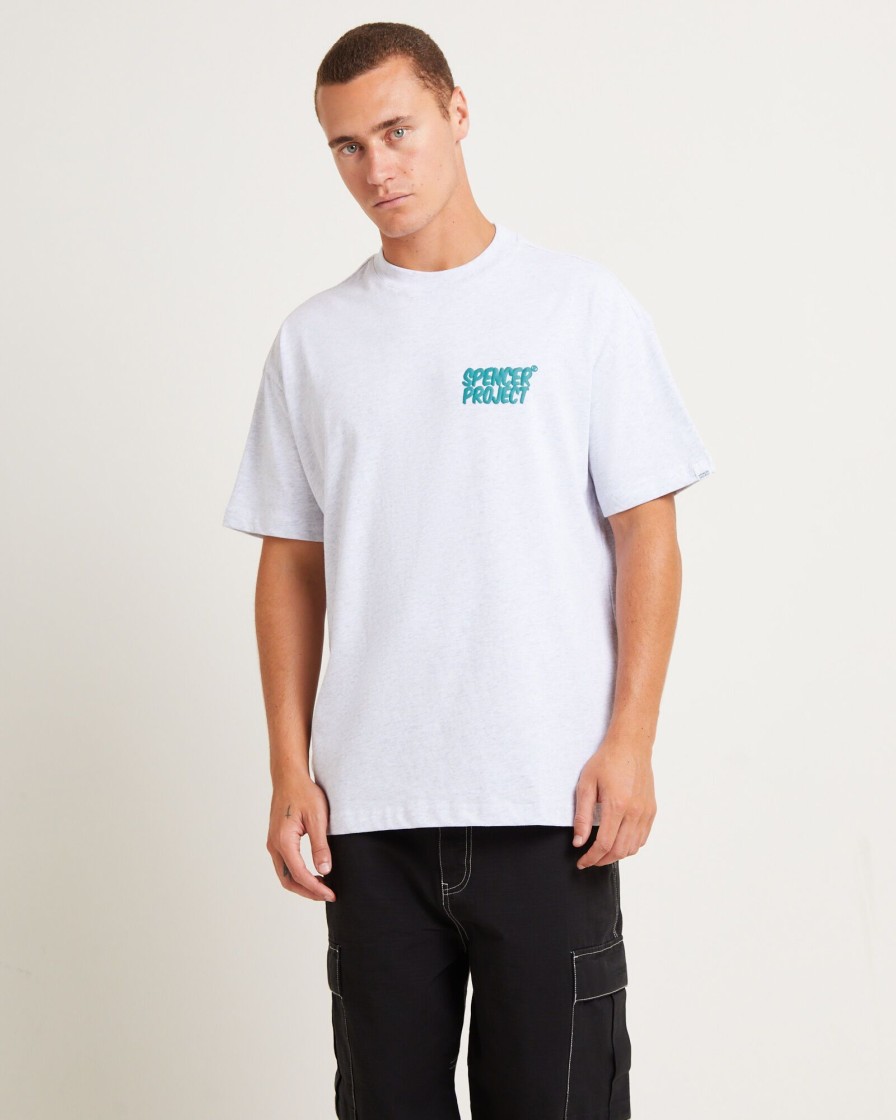 New SPENCER PROJECT Puffy Short Sleeve T-Shirt In Frost Marle