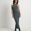 Online NEON HART Daphne Panelled Seam Backless Halter Dress In Slate