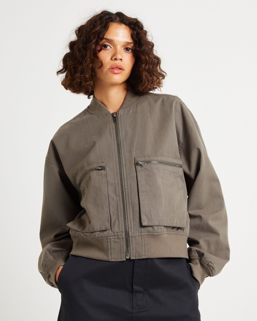 New INSIGHT Crop Utility Bomber Jacket