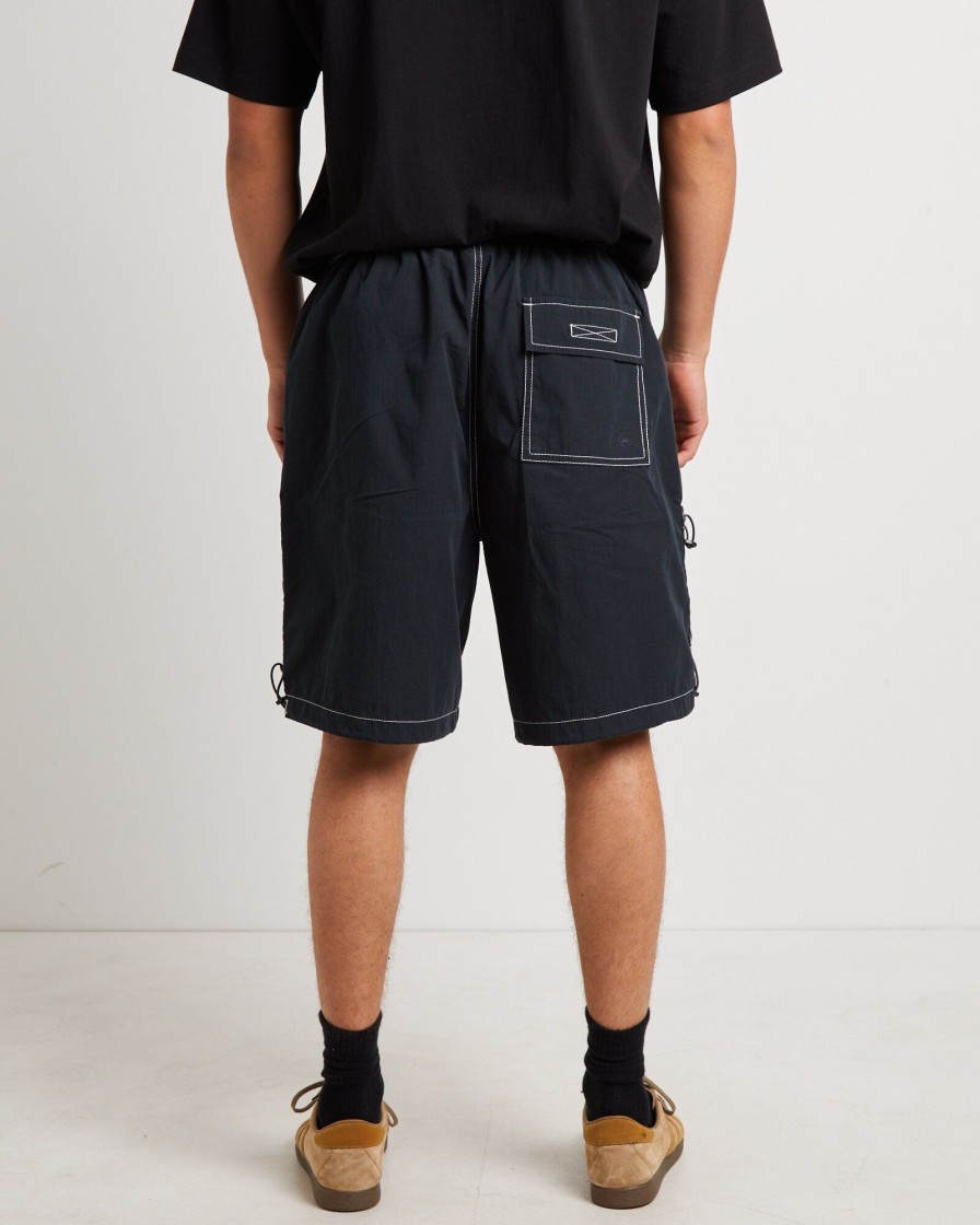 Best BLACK NOISE WHITE RAIN Parachute Shorts In Petrol Navy