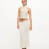 Clearance LIONESS Pure Midi Skirt In Cream