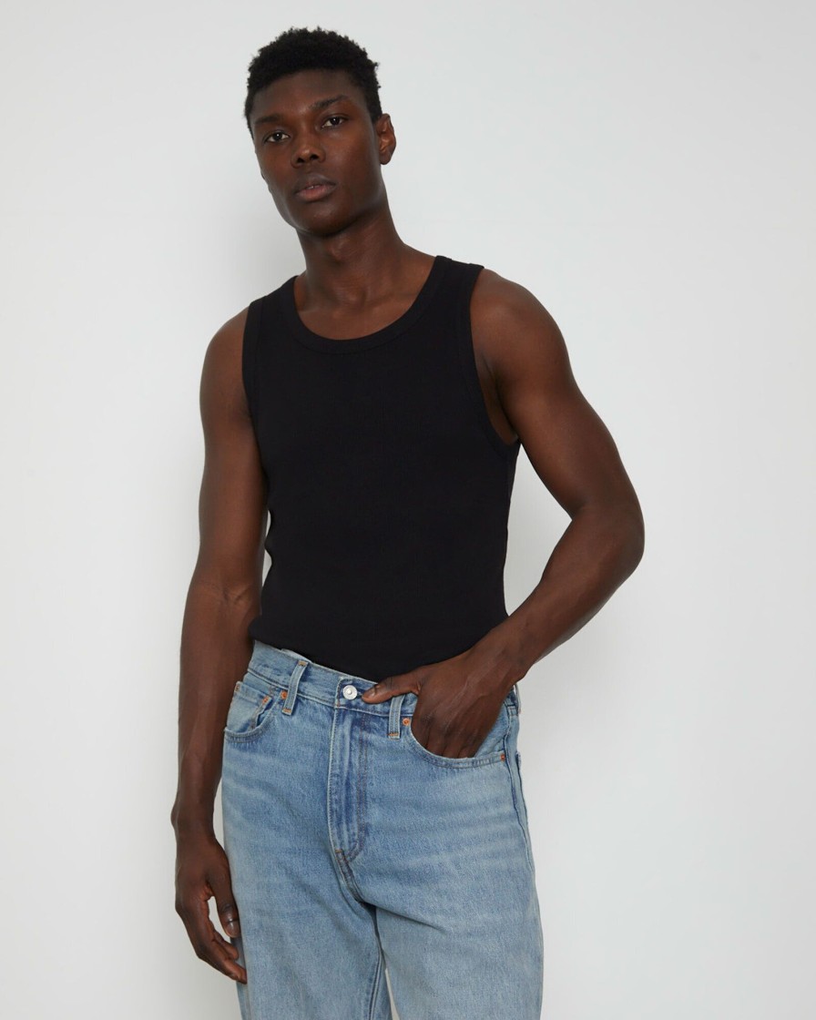 Clearance GENERAL PANTS CO. BASICS Rib Singlet In Black