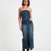 Wholesale INSIGHT Howdy Denim Tube Midi Dress In Vintage Blue