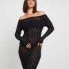 New SNDYS Cleo Midi Long Sleeve Dress In Black