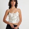 Clearance ALICE IN THE EVE Ruby Romantic Slip Top In Ivory