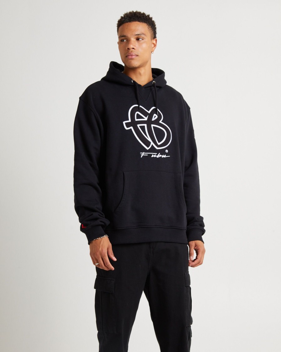 Clearance FUBU Classic Hooded Sweats Black/White