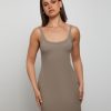 New GENERAL PANTS CO. BASICS Easy A-Line Mini Dress In Brown