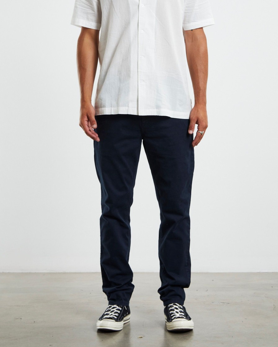 Clearance ARVUST Preston Slim Chino Pants Navy