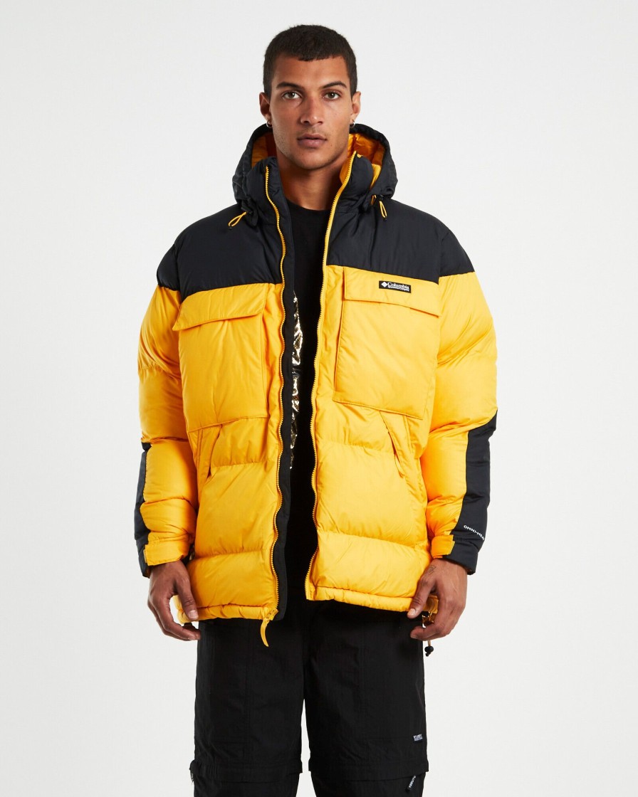 New COLUMBIA Ballistic Ridge Oversized Puffer Jacket Stinger Yellow