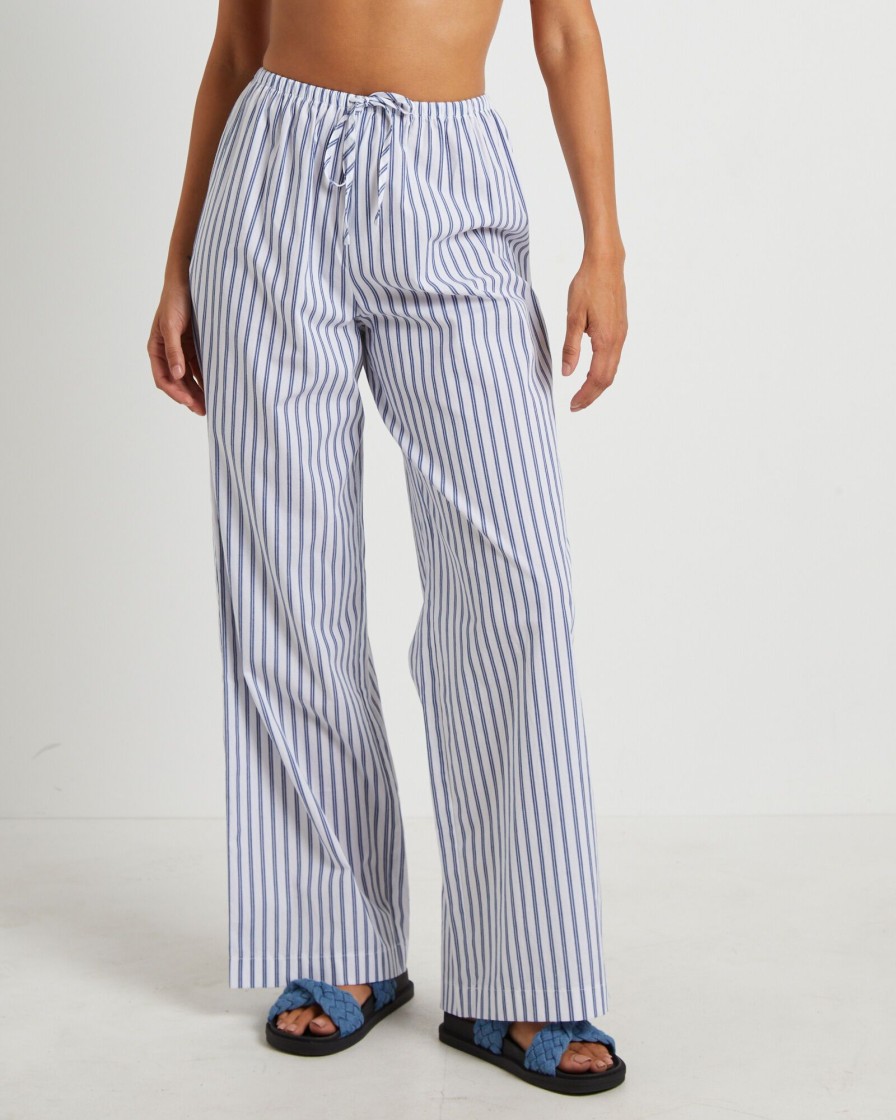 Online SUBTITLED Adeline Pants In White Stripe