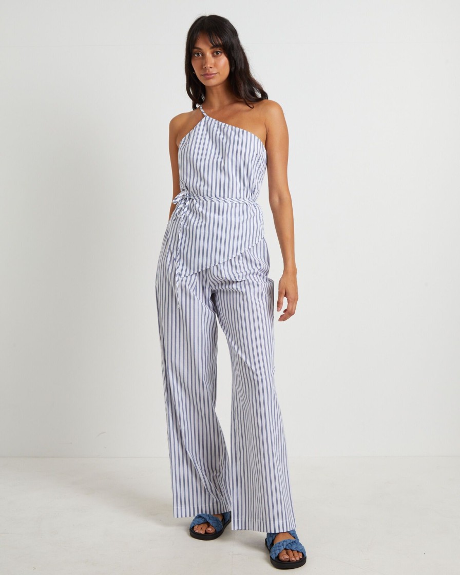 Online SUBTITLED Adeline Pants In White Stripe