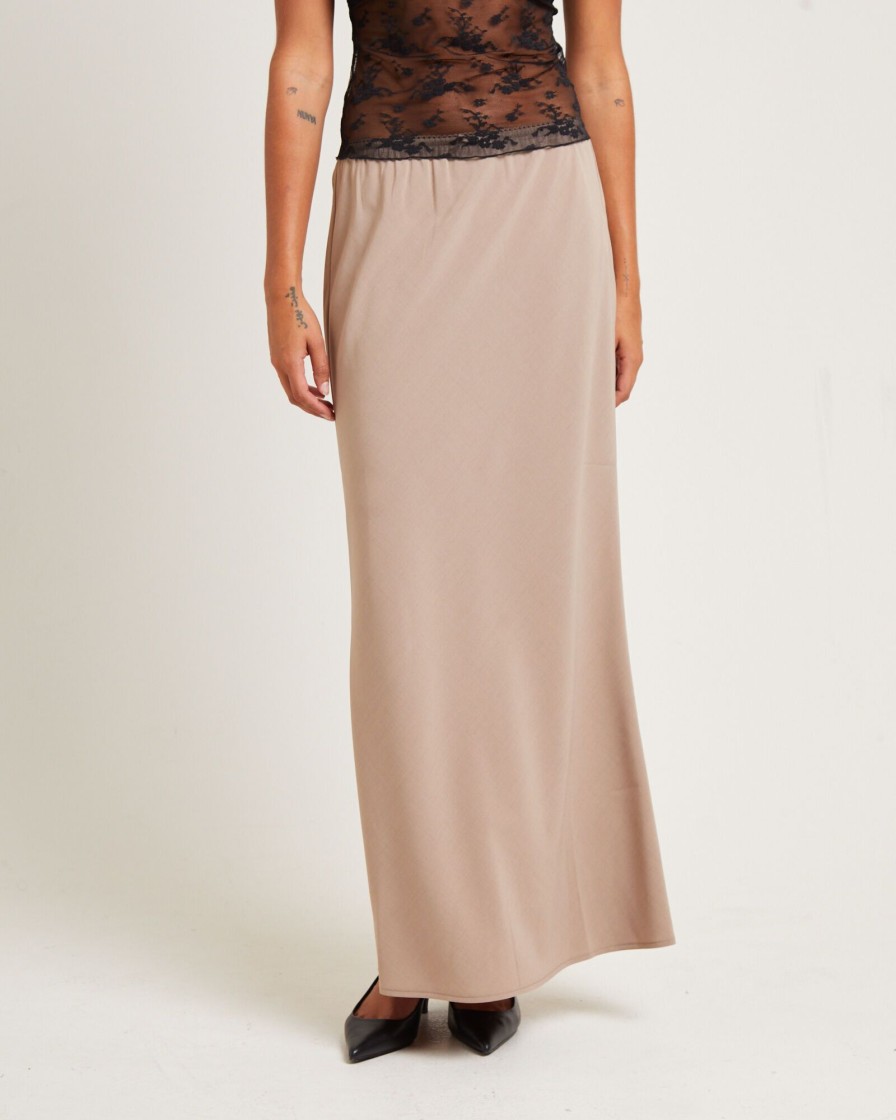 Best ALICE IN THE EVE Mya Sweetheart Maxi Skirt Stone