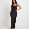 Best ALICE IN THE EVE Ruby Romantic Maxi Slip Dress In Black