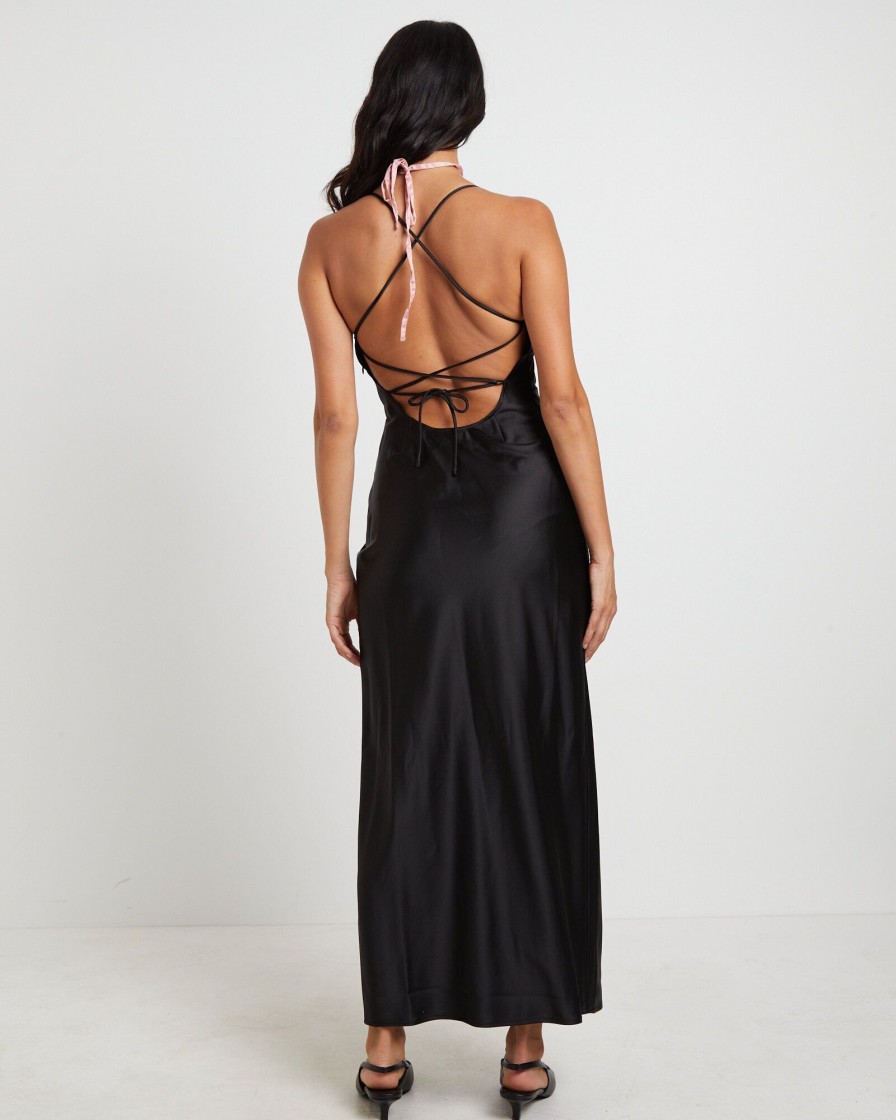 Best ALICE IN THE EVE Ruby Romantic Maxi Slip Dress In Black