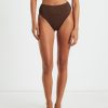 Best SUBTITLED Rib High Waisted Bottoms In Chocolate Brown