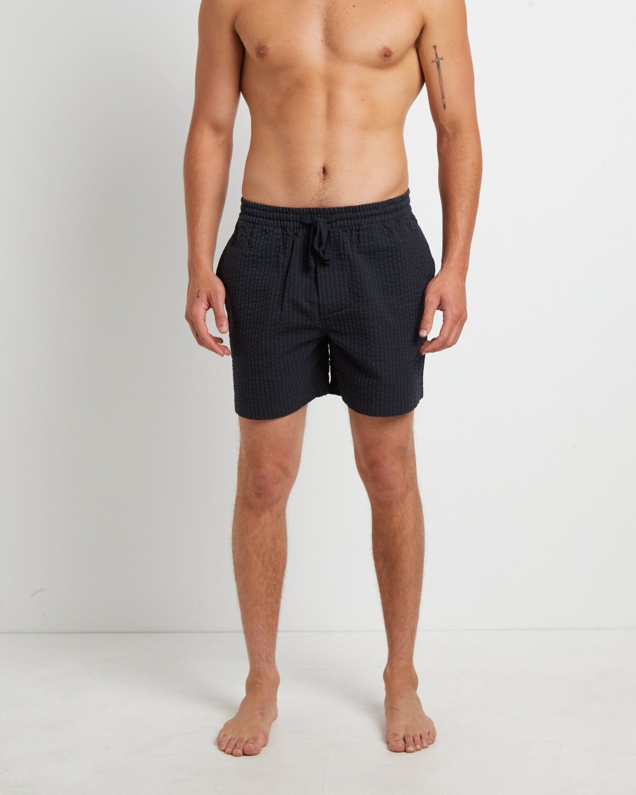 Best ARVUST Seesucker Stripe Boardshorts In Black