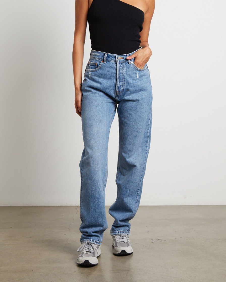 Online DR DENIM Beth Jeans Blue Jay Worn Hem