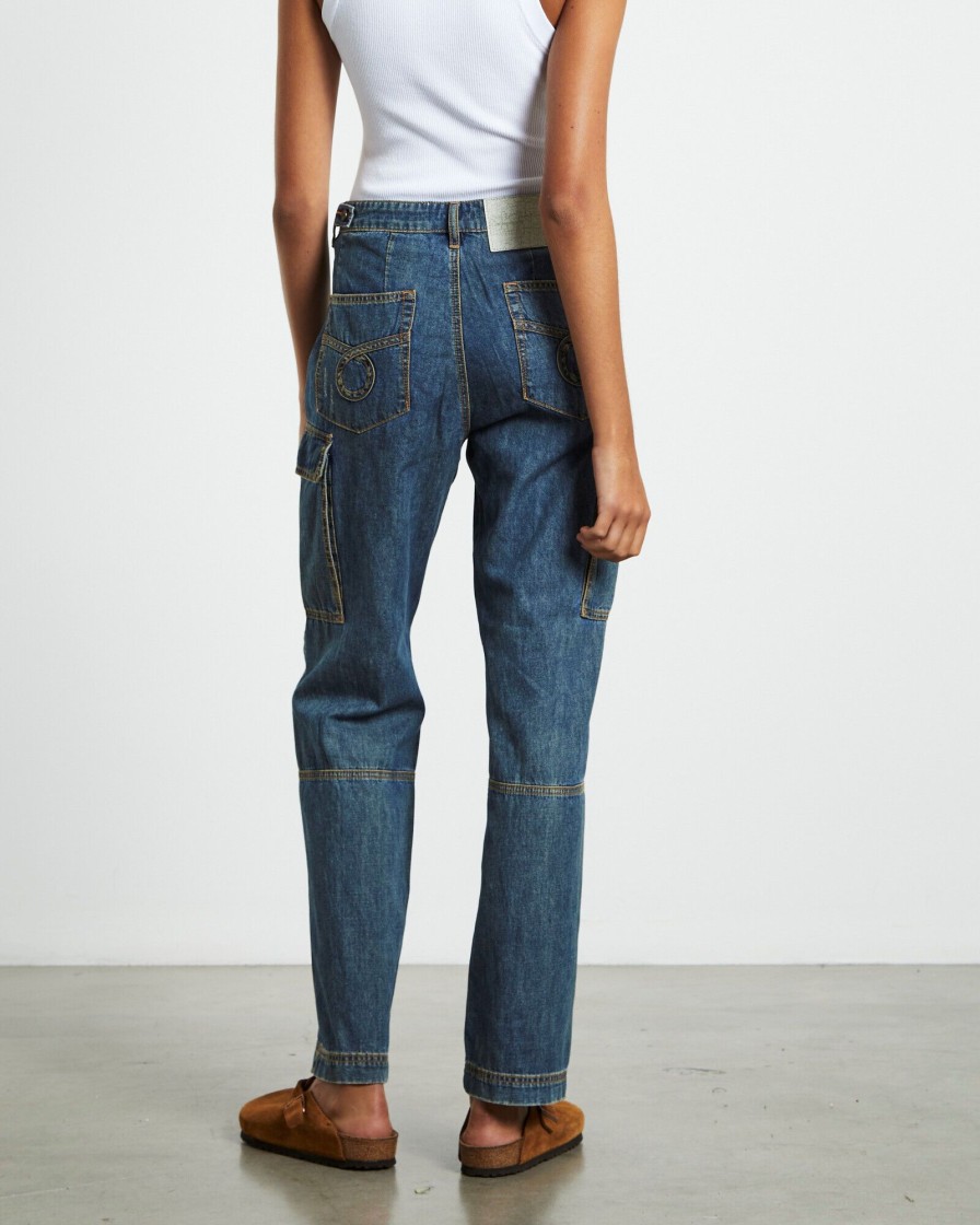 Best ONE TEASPOON Zipped Cargo Motion Jeans Used Blue